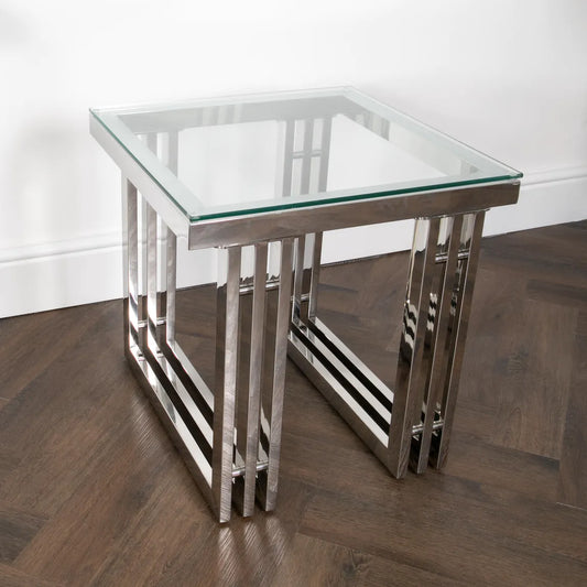 Vargas Side Table- Silver